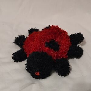 Red and Black Plush Ladybug Bean Bag Kids Toy